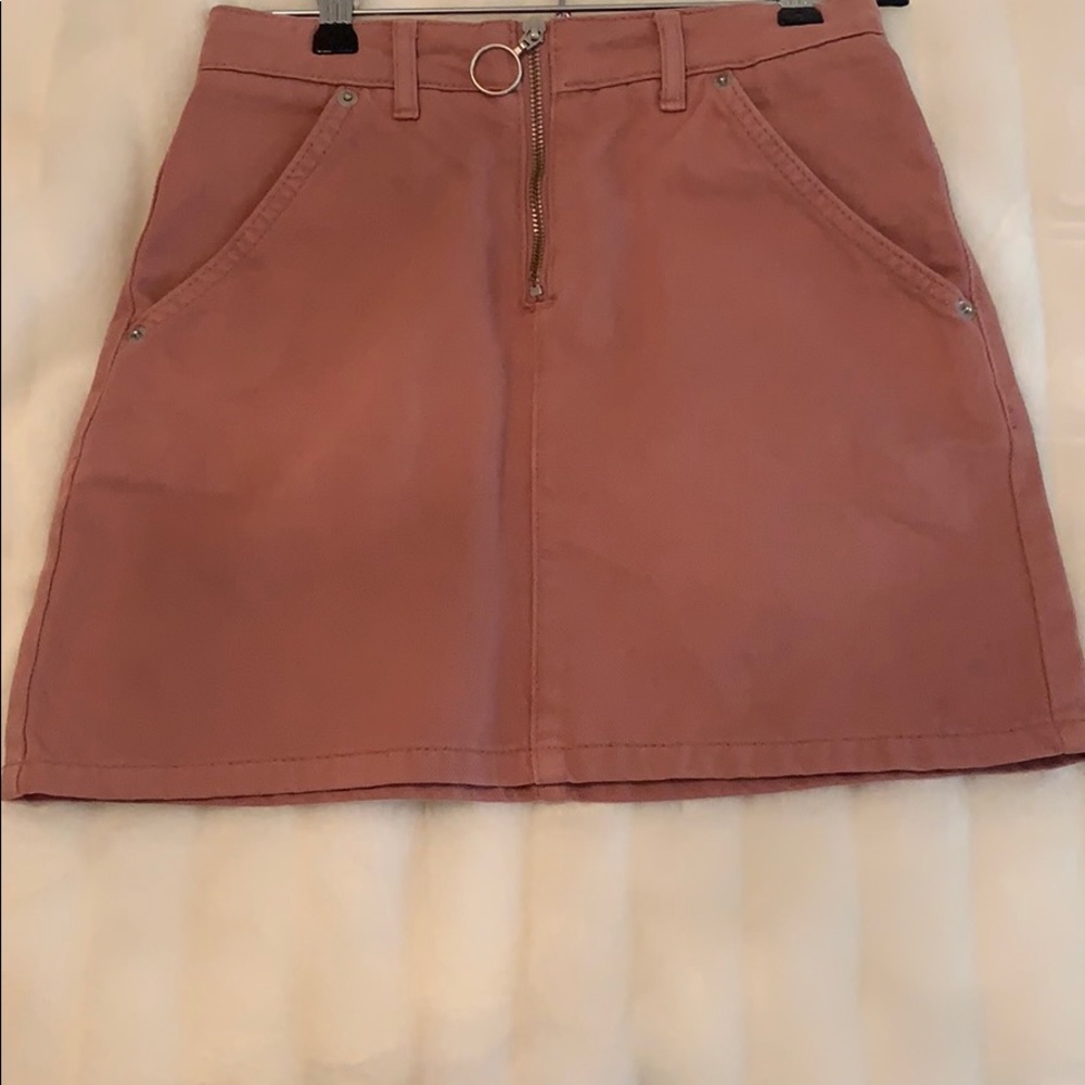 Top shop mini skirt with quarter zip in front
